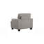 Chaise d'appoint grise avec assemblage facile et design contemporain pour les espaces de vie modernes