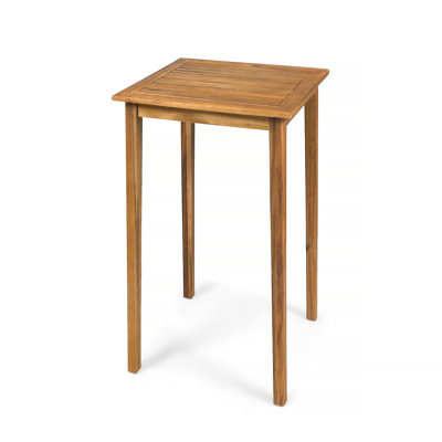 Dominique Outdoor Minimalist Solid Wood Bar Table by Loon Peak