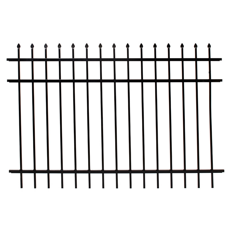 Athens 4-ft H x 6-ft W Gloss Black Aluminum Privacy Fence Panel
