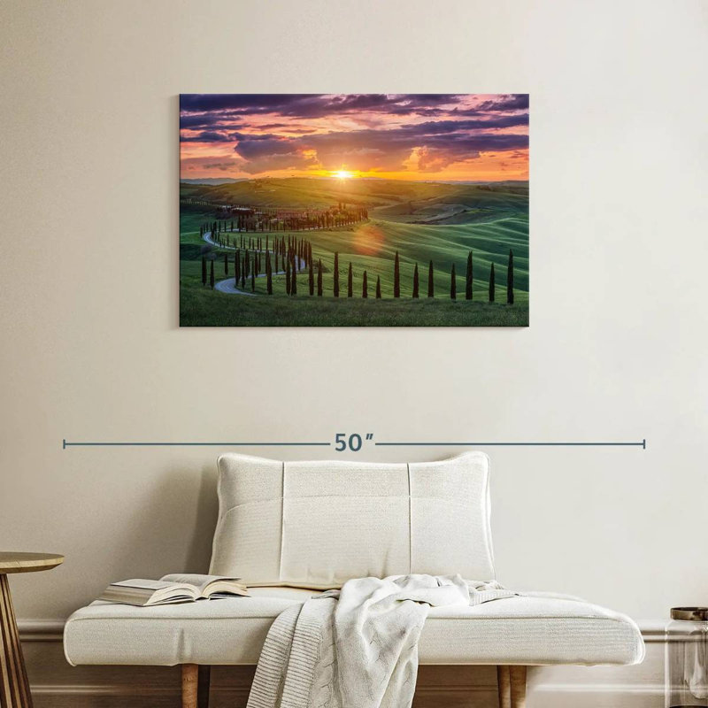 Ravi Sunset Over Tuscany, 24" H x 36" W
