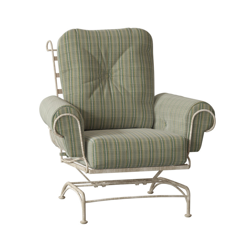 Terrace Outdoor Lounge Chair, Hedge Flannel Sunbrella® Flannel, Weathered White