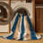 Washable Maritime Blue Ivory Striped Area Rug-75816818