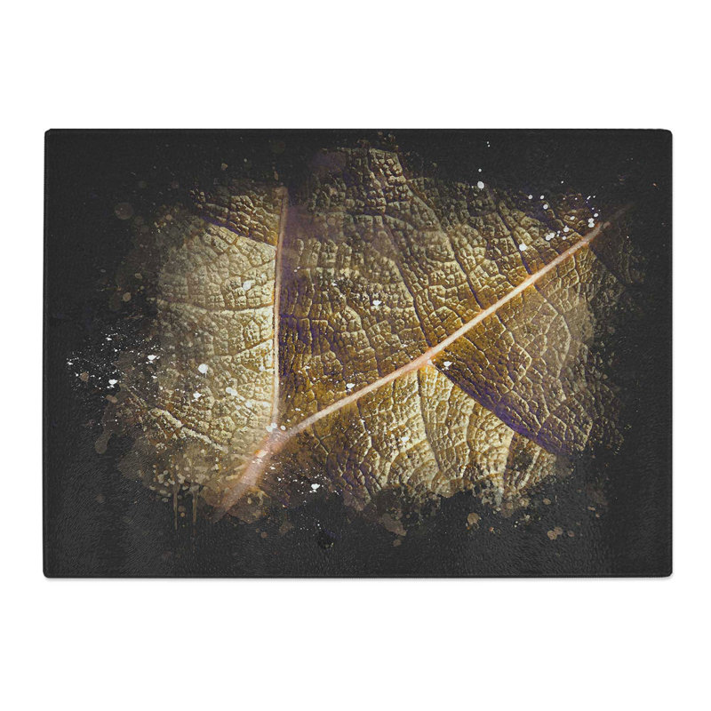 Tempered Glass Paths of the Leaf Chopping Board, 28.5 cm x 39 cm