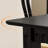 Black Rectangular Solid wood Dining Table For Dining Room/Kitchen-436037008