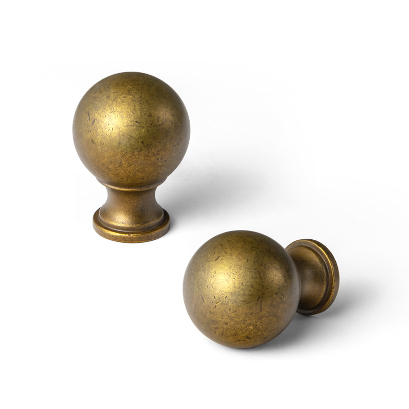 Poignée ronde unie, Bronze champagne, 0.94"