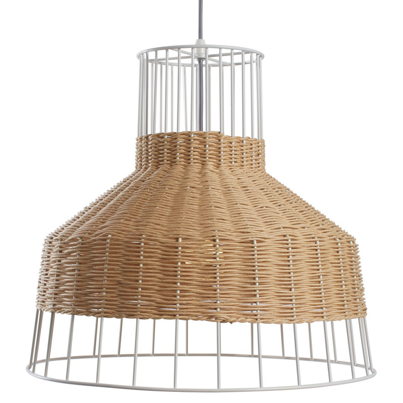 Laika 1 - Light Unique/Statement Pendant, Natural, 19" H x 21" W x 21" D, White