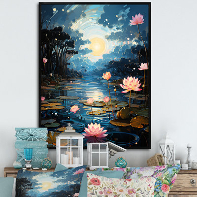 Impression sur toile de lotus entre les blocs de Lilly I