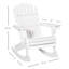 Chaise avec chaise berçante en bois Adirondack