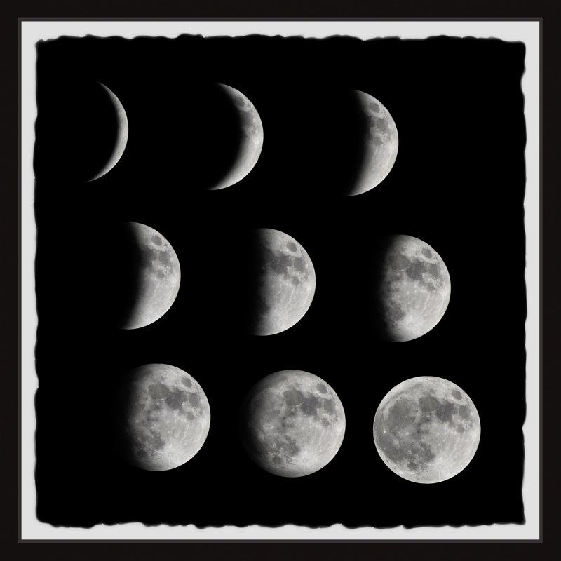 «Phases Of The Moon III», reproduction encadrée, H 24 po x l 24 po x P 1,5 po
