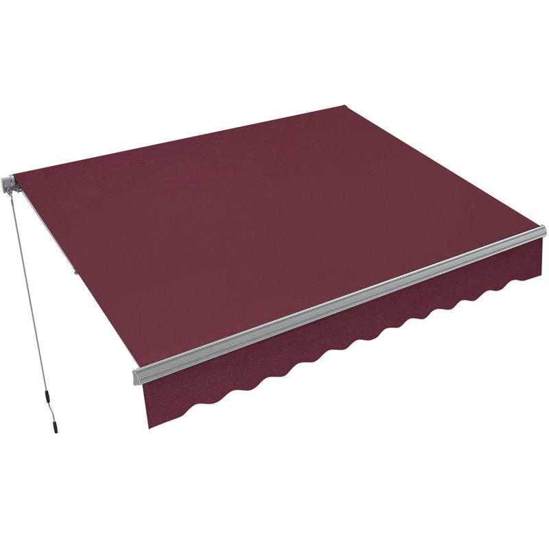 Patio Awning Sunshade Canopy for Manual Retractable Awnings, Red, 98.4" W x 78.7" D