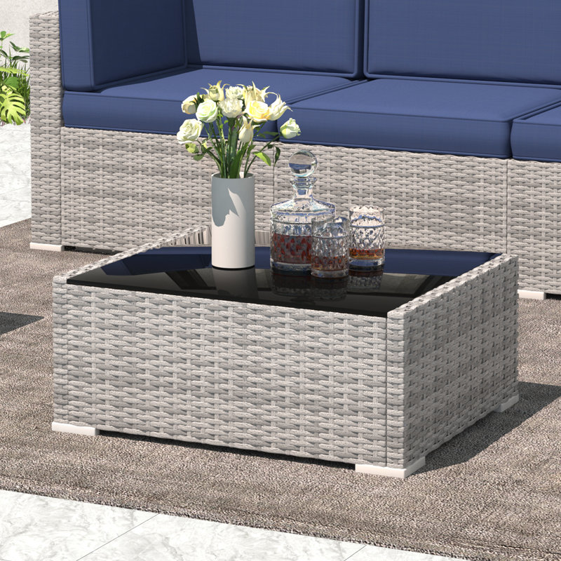 Rectangular Outdoor Bar Table, Grey