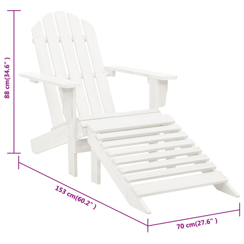 Chaise Adirondack Elderton, Blanc