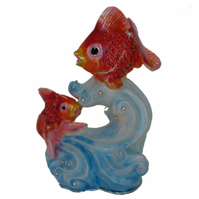 Figurine poisson-rouge Feng Shui Bejeweled