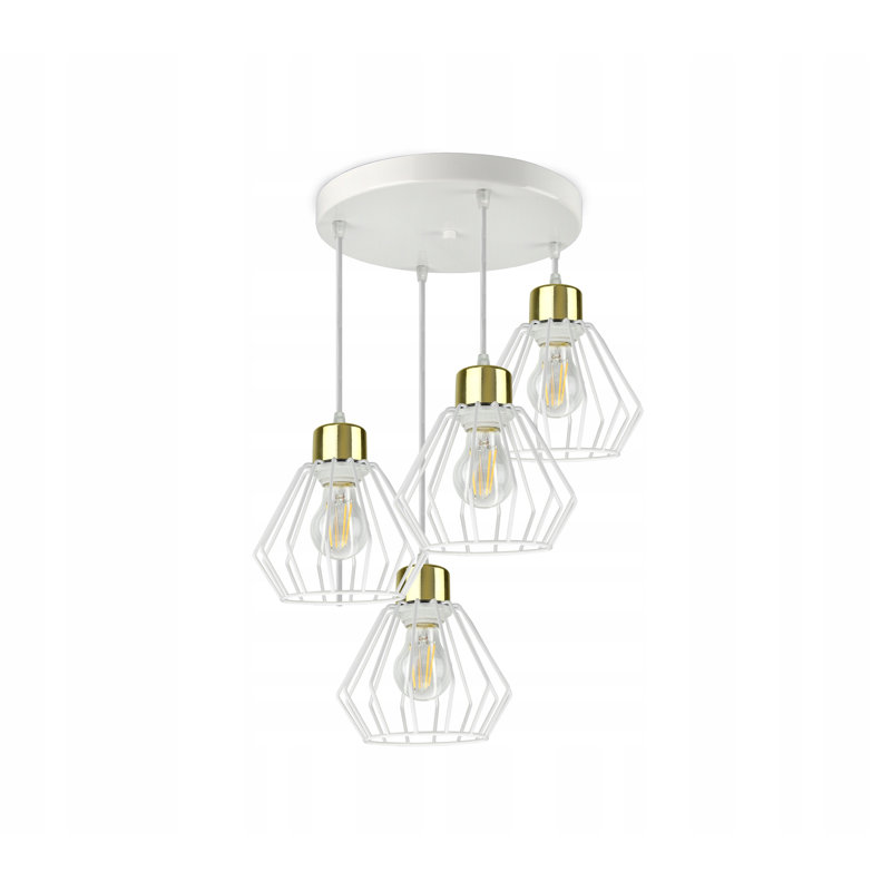 Lake City 4 - Light White Cluster Pendant