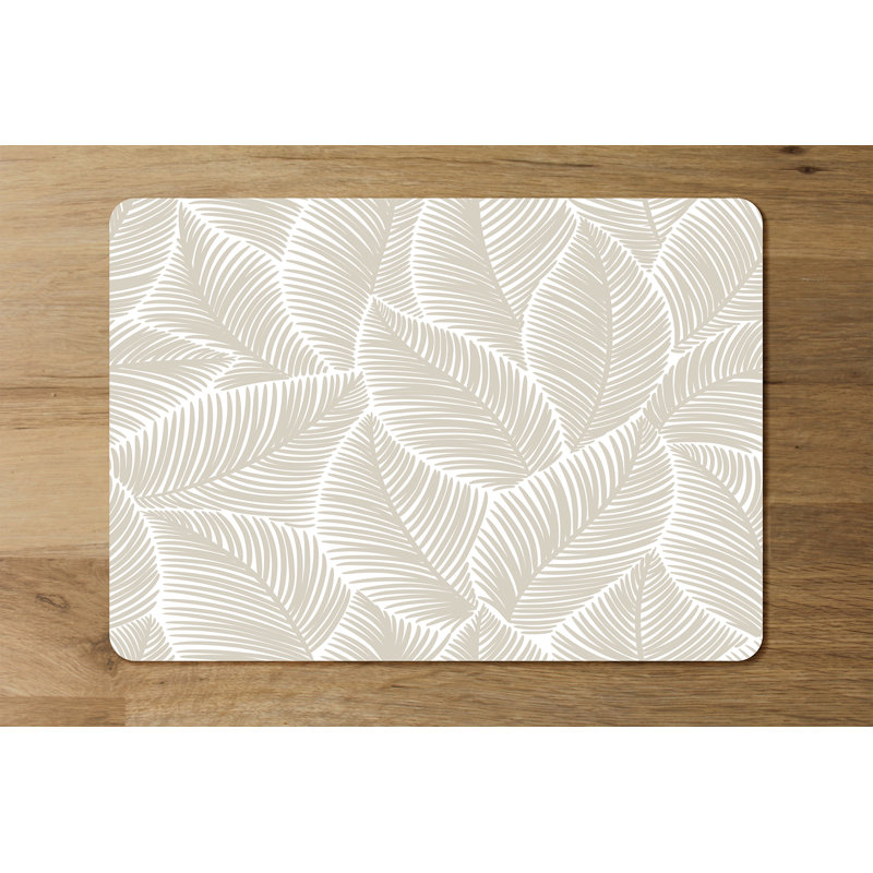 Dragulin Wood Floral Rectangle Placemat