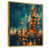 Toile avec cadre flottant or