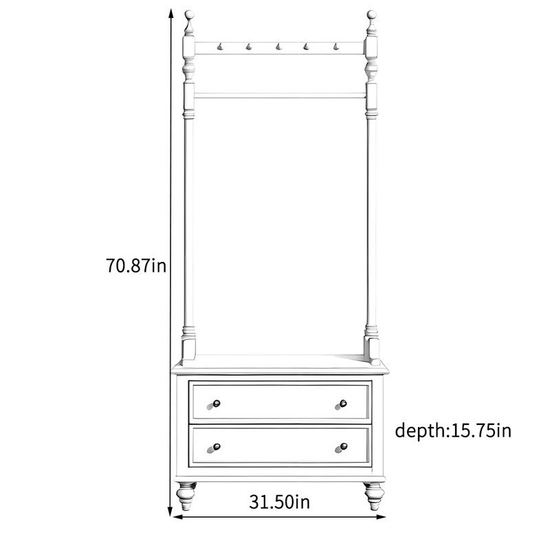 Table de chevet buis multifonctionnelle