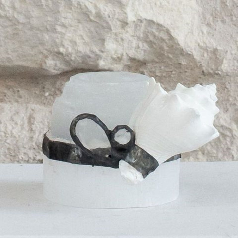 Selenite Tealight Candle Holder