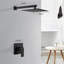 Matte Black Brass Shower System With Rough-in Valve