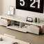 Meuble télé moderne de style crème pour petit espace de vie-1859219293
