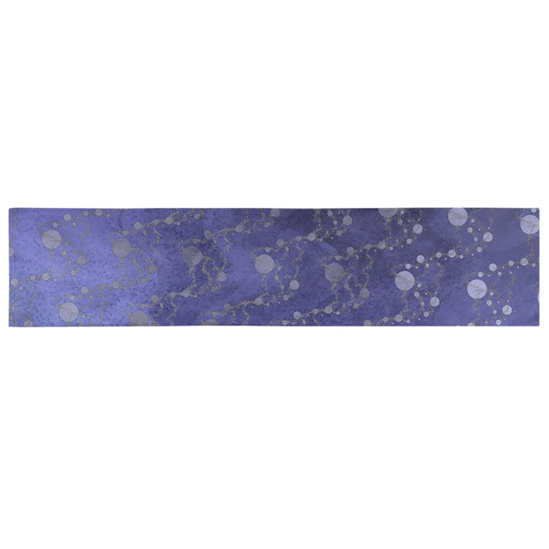 Avicia Planets Stars Table Runner, 72" L x 16" W, Blue Ombre
