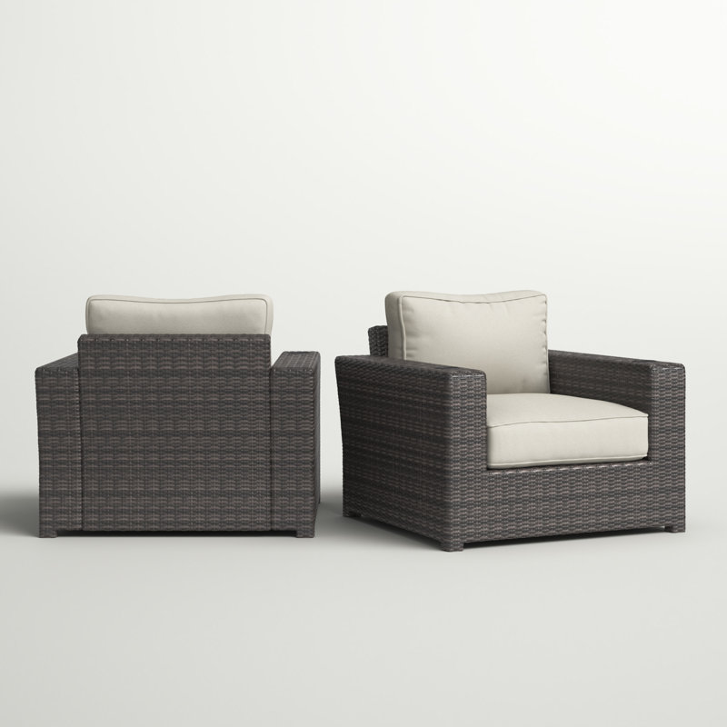 Almyra Fully Assembled Patio Chair with Cushions, Espresso