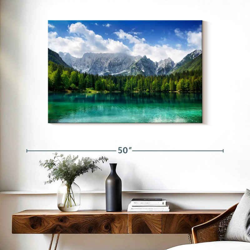 Alvord superbe lac turquoise, H 26 po x l 39 po