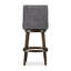 Swivel Upholstered Bar Stool with Solid Wood Frame-2063492783