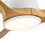 Yuhao 52 inch indoor ceiling fan with intergrated led - matte white with antique brown wood grain blade