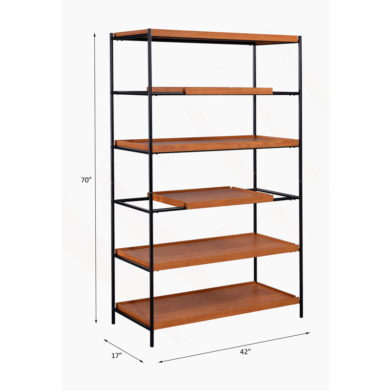 Rectangular Metal Frame Bookshelf