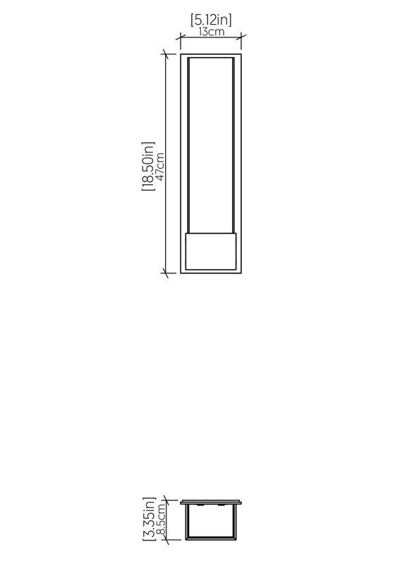 1 - Light LED Flush Mounted Sconce, Imbuia