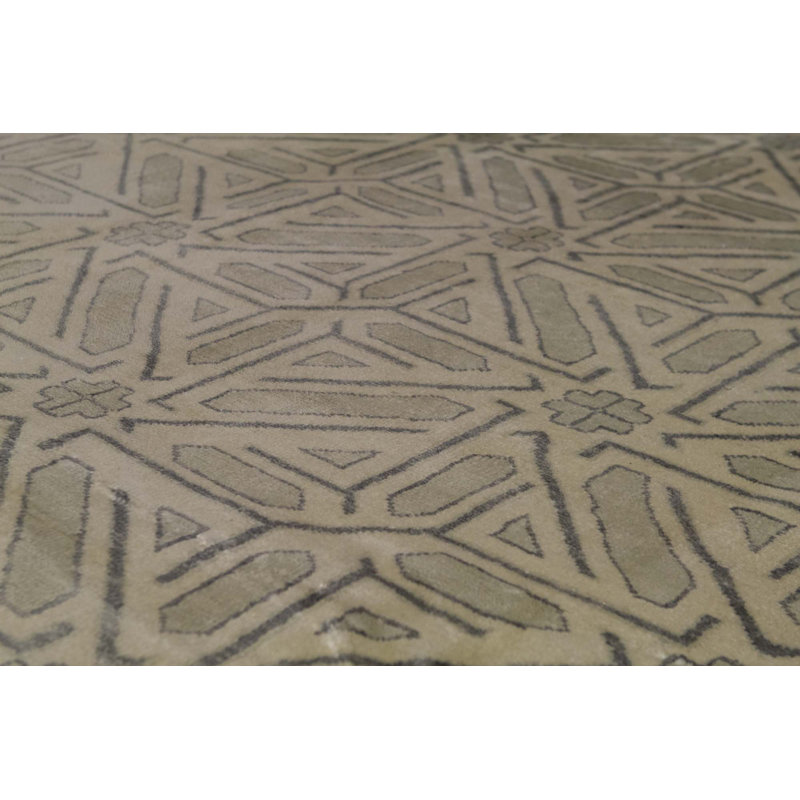 Silk Geometric Area Rug