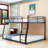 Metal Floor Bunk Bed With Ladder And Guardrails-1747593405