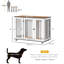 Dog Crate Furniture with Lockable Door for Large Dogs - White
