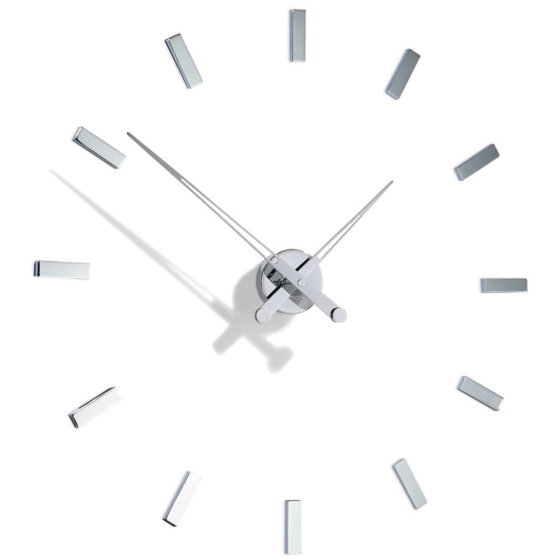 Tacon Metal Wall Clock, Silver