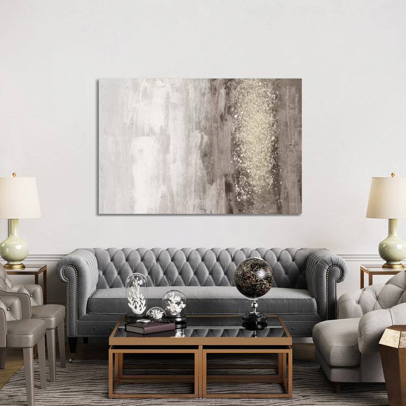 Glitter Rain I by Jennifer Goldberger - Wrapped Canvas Painting, 152.5 cm H x 101.5 cm W