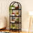 70" Modern Farmhouse Bookcase with Metal Frame-1696588441