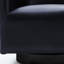 Fauteuil pivotant bleu minuit - Housse en similicuir, base en bois, siège de l 22,75 po, produit de P 33,04 po, revêtement de siège confortable sans assemblage en bois, accoudoir de 23,5 po de hauteur, l 30 po x H 29,5 po, coussin en mousse confortable-1350704331