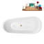 Baignoire autoportante 59 po avec drain interne 59 po Streamline