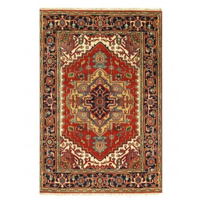 Faize Oriental Area Rug in Rust