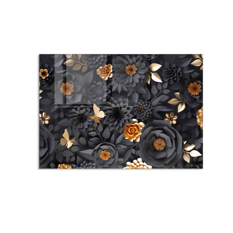 Élégante peinture décorative en verre trempé de 19,7 po x 27,6 po | 100% verre trempé, épaisseur: 0,16 pouce | Parfait pour la décoration intérieure, le salon et le bureau | Superbe œuvre d'art avec une esthétique moderne