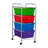 Mind Reader Rolling Cart with Drawers, Utility Cart, Craft Storage, Kitchen, Metal, 12.75"L x 15.25"W x 30"H