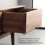 Table basse moderne et minimaliste en bois massif avec rangement-927611613