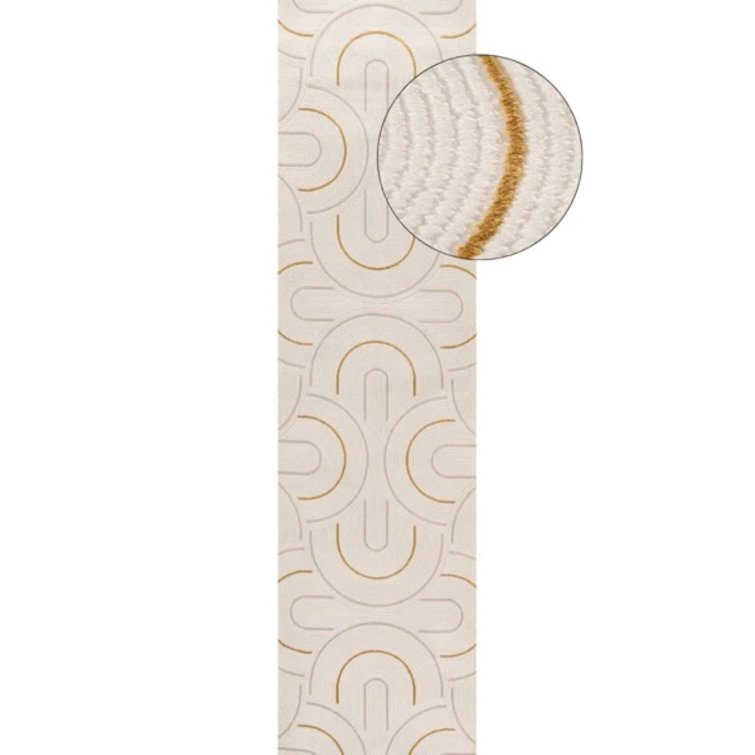 Carmel Modern Arc Cream/Gold Area Rug