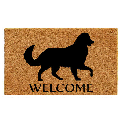 Tapis de porte d’extérieur anti-dérapant australien berger Latasha