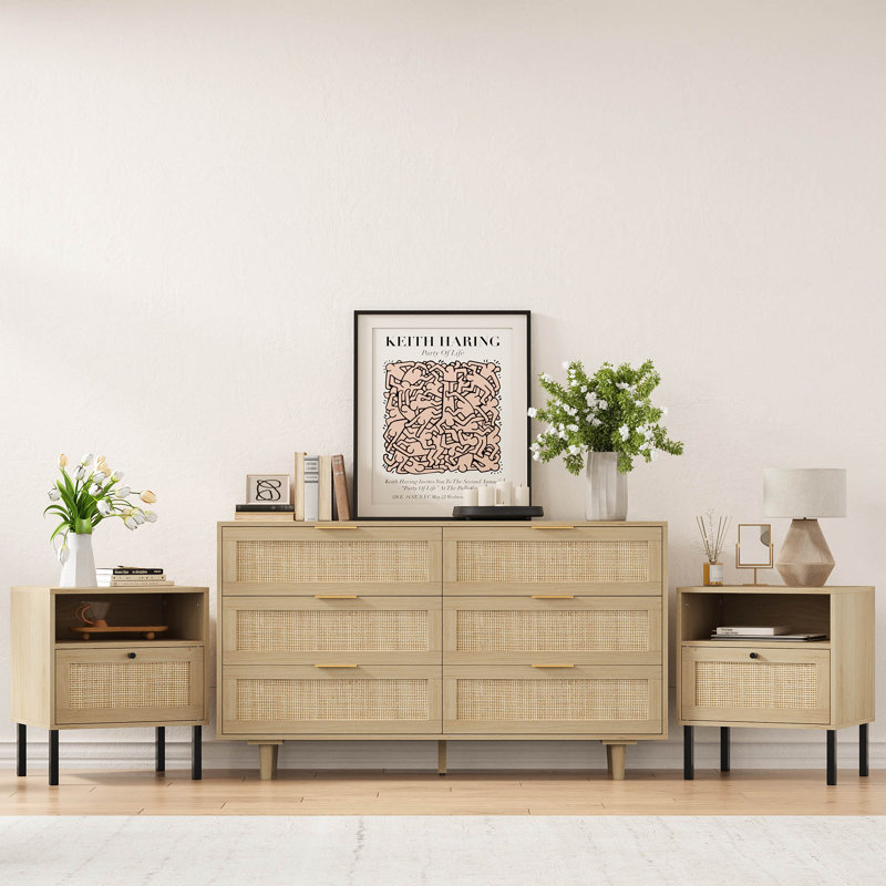 dresser and nightstand set Linon Pierce 2 Nightstands 31.89 in Mid Century Modern Bedroom Set,