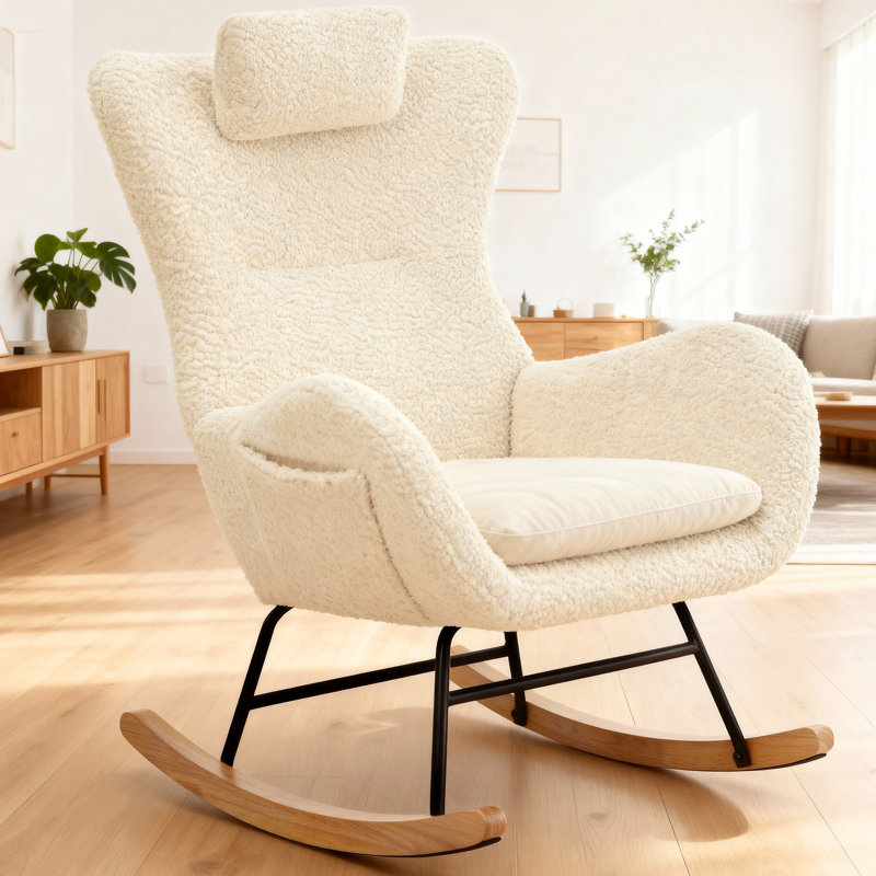 Chaise berçante Khmari, Beige