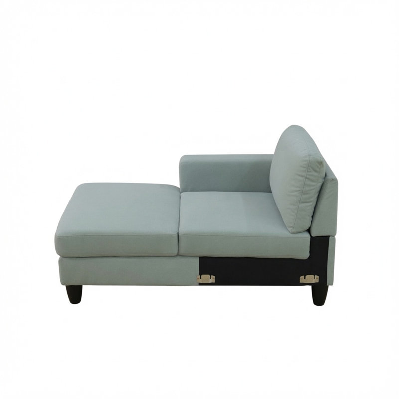 Canapé modulaire en forme de L de 101,5 po avec chaise gauche et repose-pieds Calico