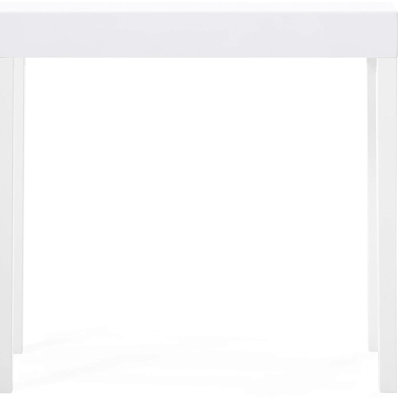 White Table, Modern Console Table For Entryways And Primary Living Areas, Minimalist Design Space Conservation, Made From Hardwoods With High - Gloss , 31.5"L X 11"W 31.5"H, Assembly Needed Hallways,