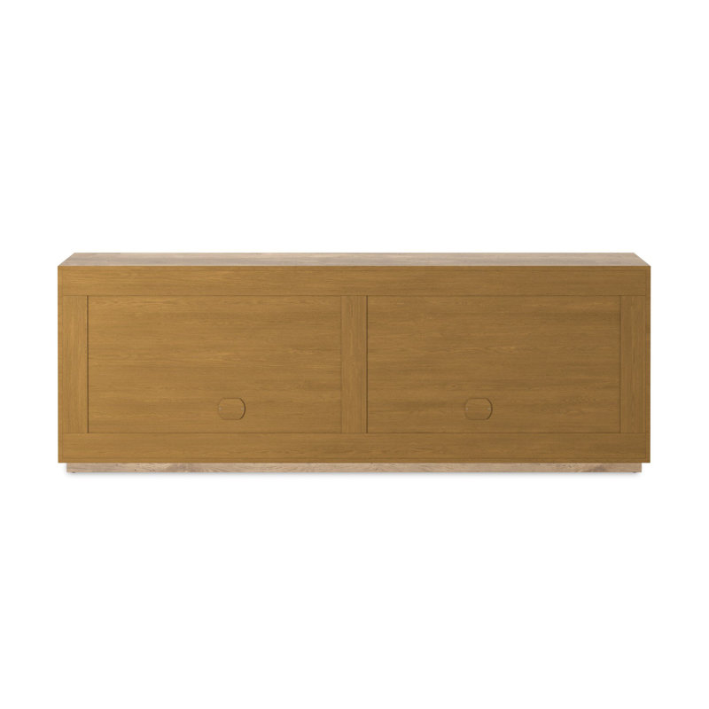 Abaso 94.5 in. W Sideboard, Whitewash Rustic Wormwood Oak